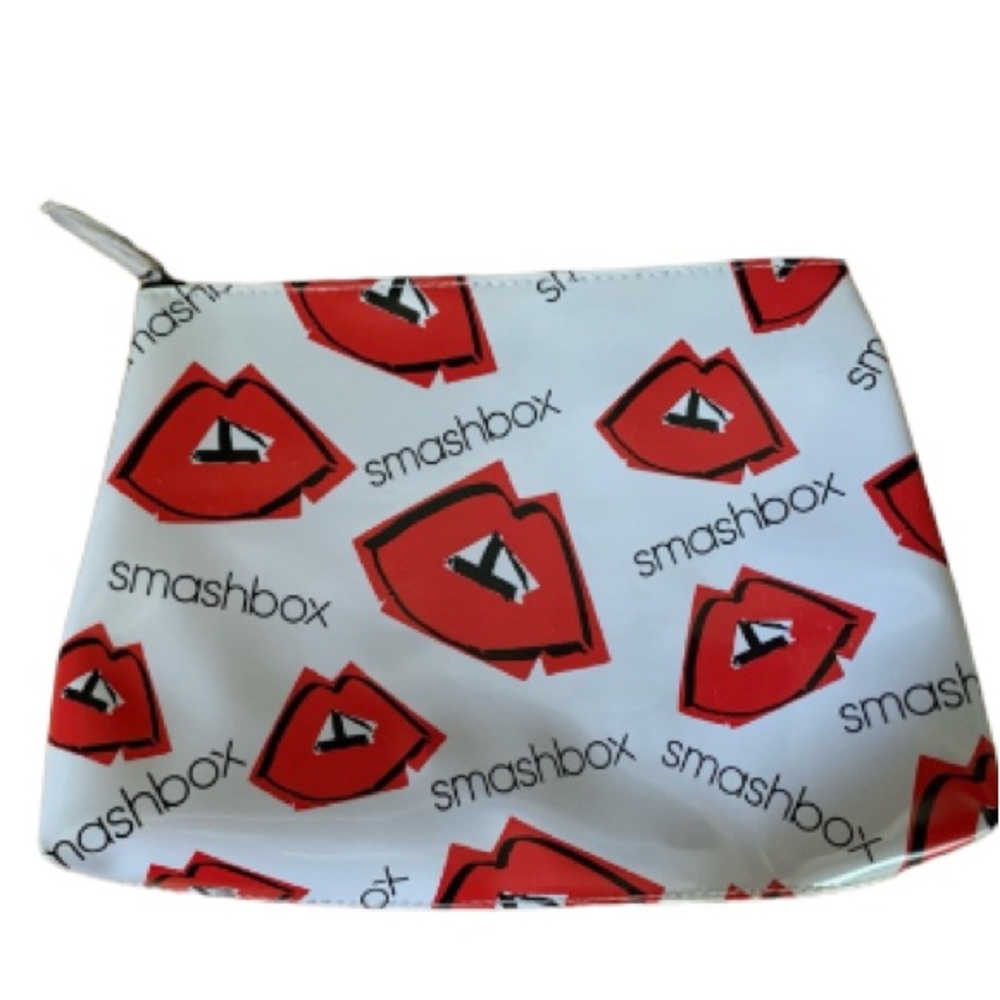 Smashbox makeup bag white black red lips print. Brand new with tag. Bag only